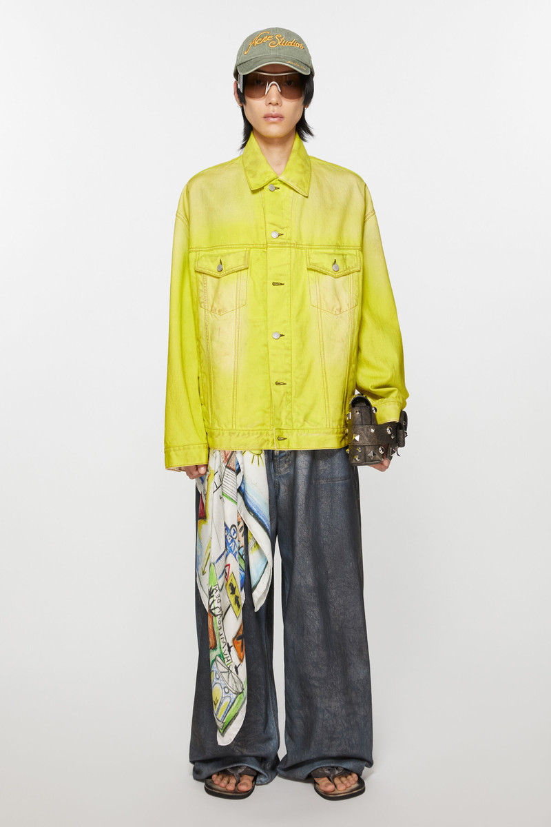 Acne Studios Denim jacket - Oversized fit - Neon yellow outlook