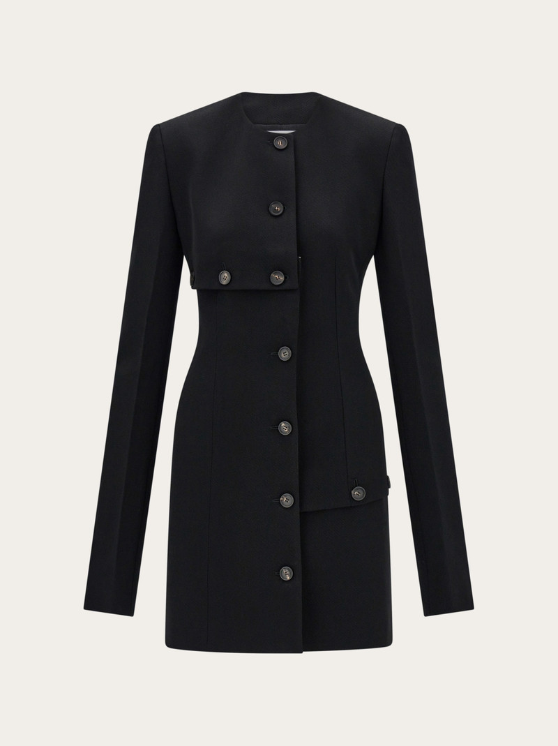Wool jacket with button detail 1