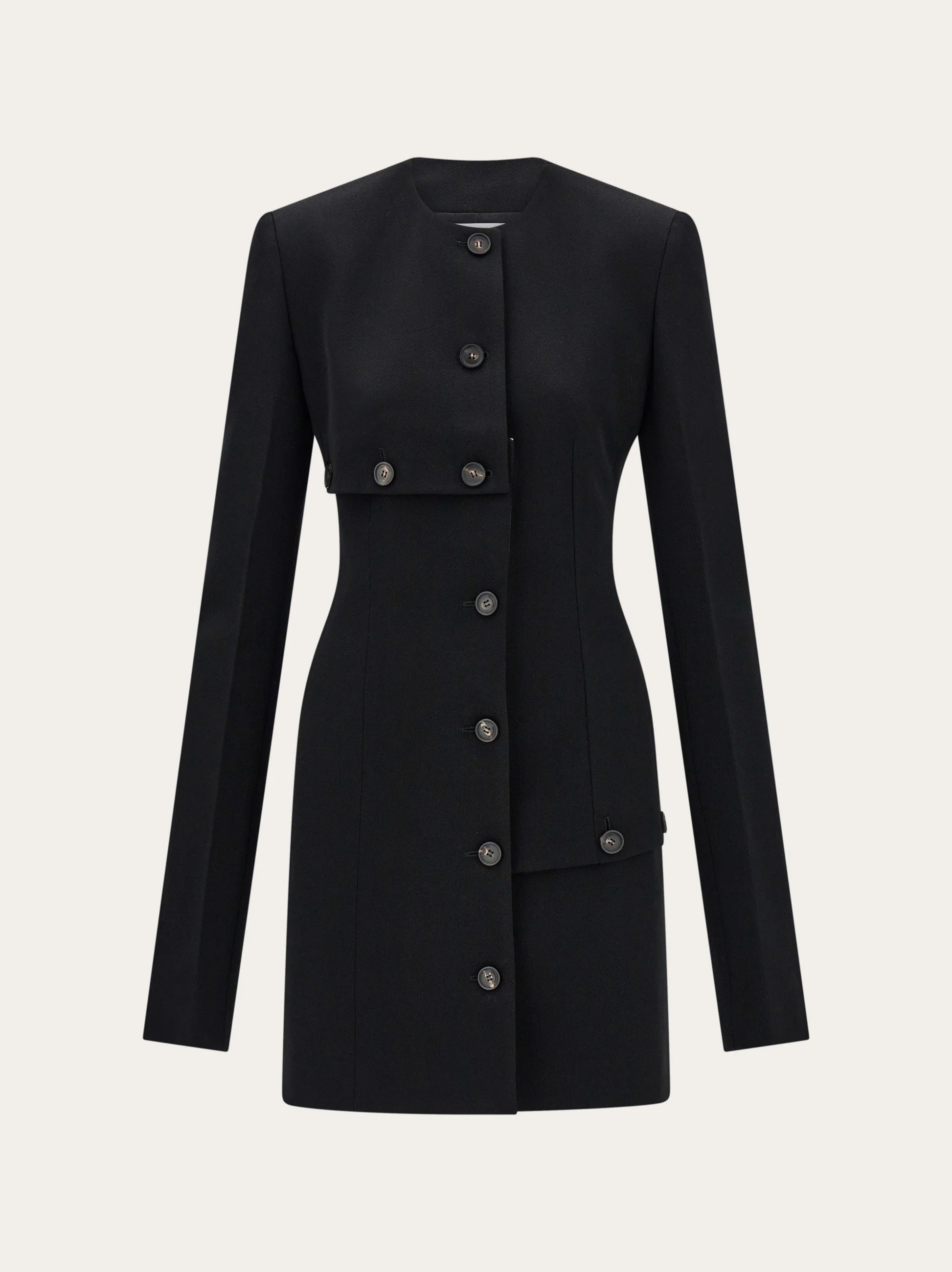Wool jacket with button detail - 1