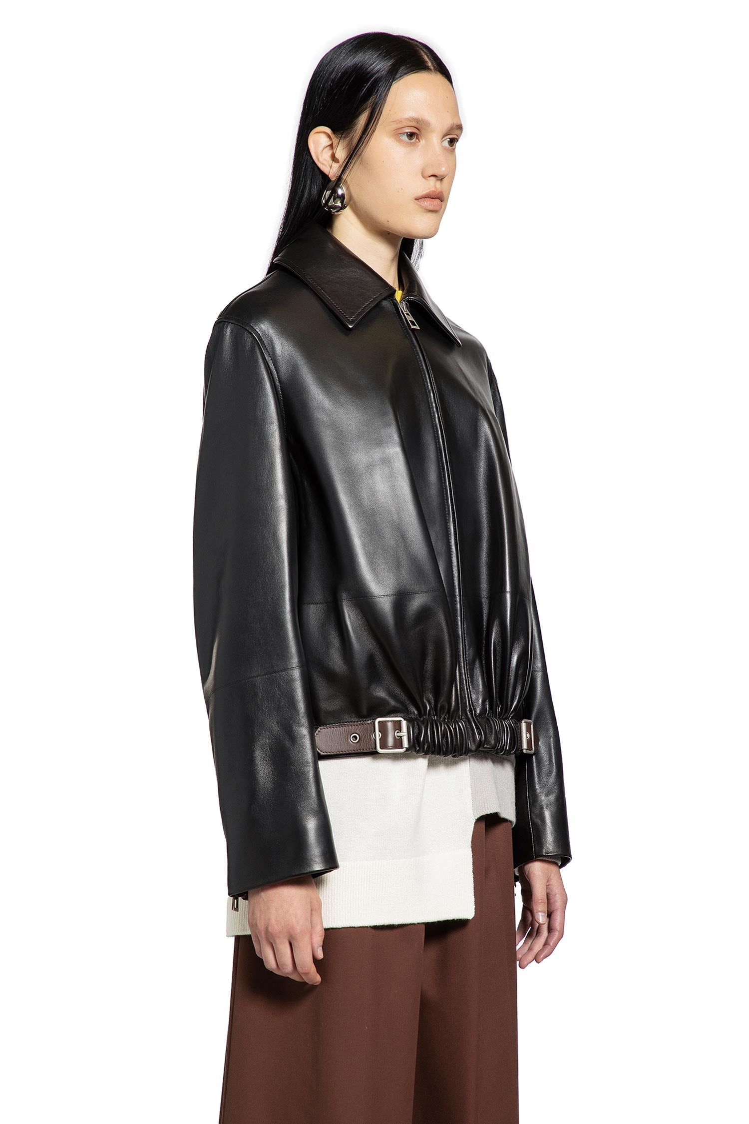 Belted Jacket In Nappa Lambskin - 2