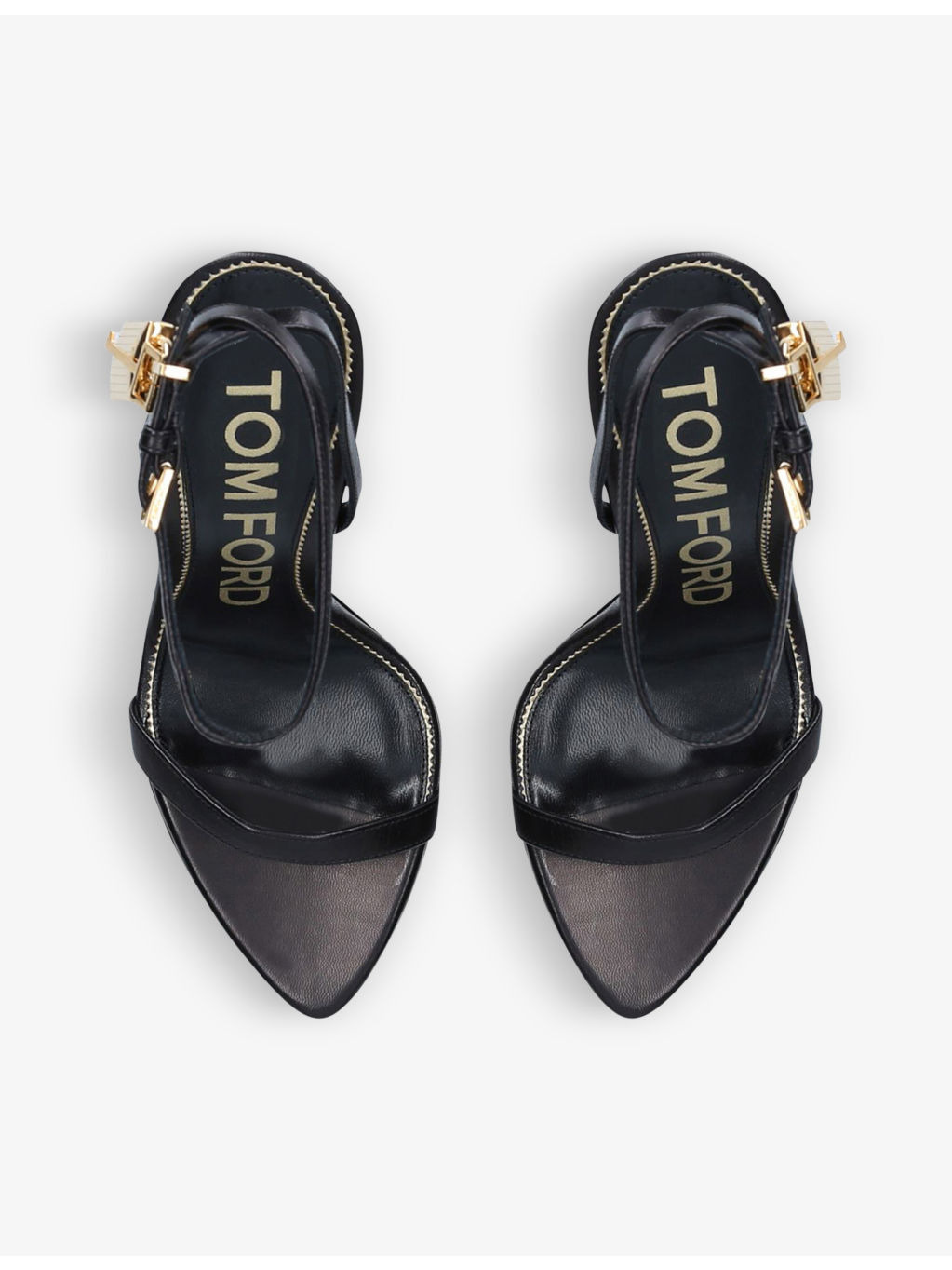 Padlock leather heeled sandals - 3