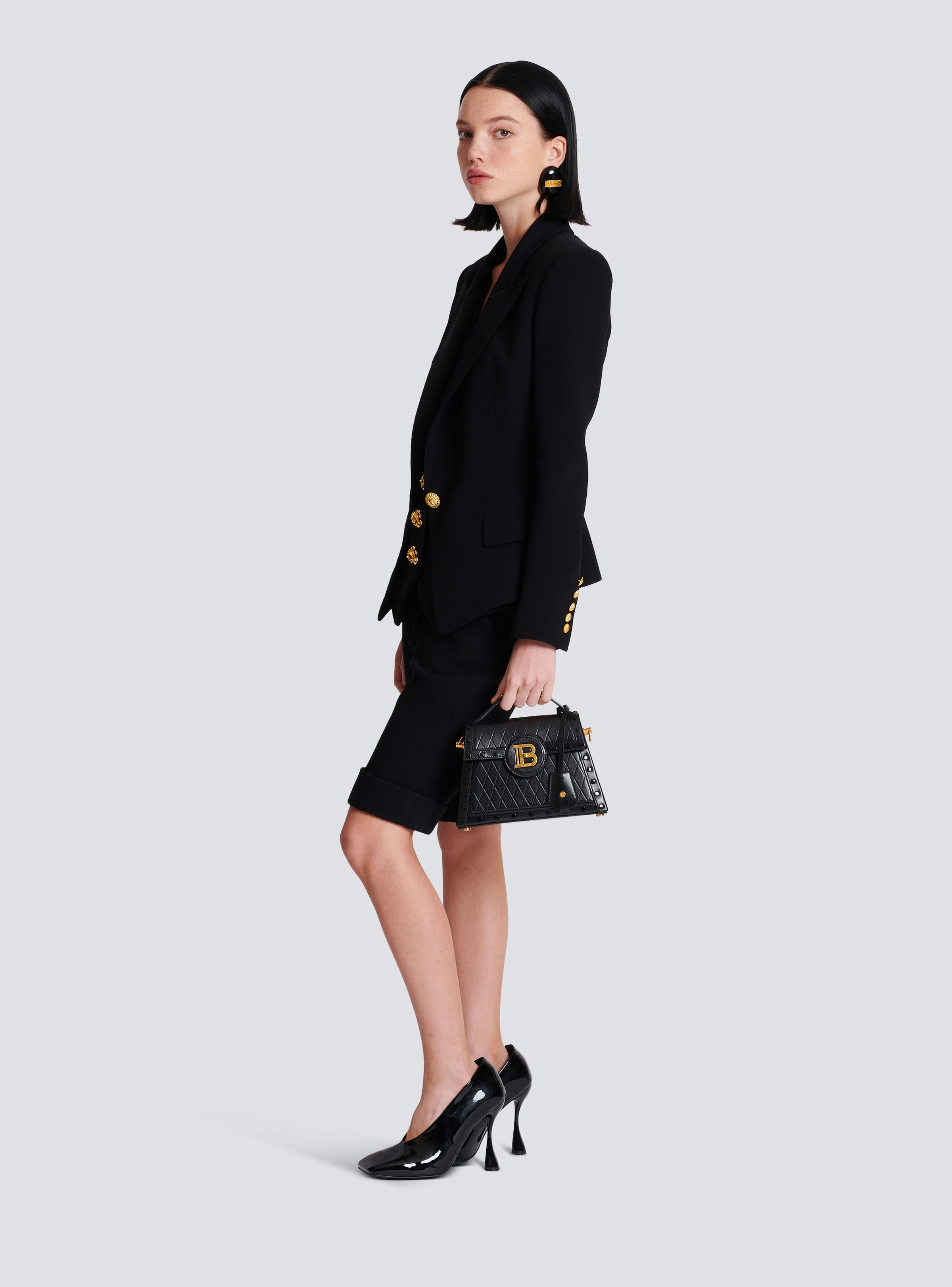 B-Buzz Dynasty bag in grid-embossed calfskin - 2