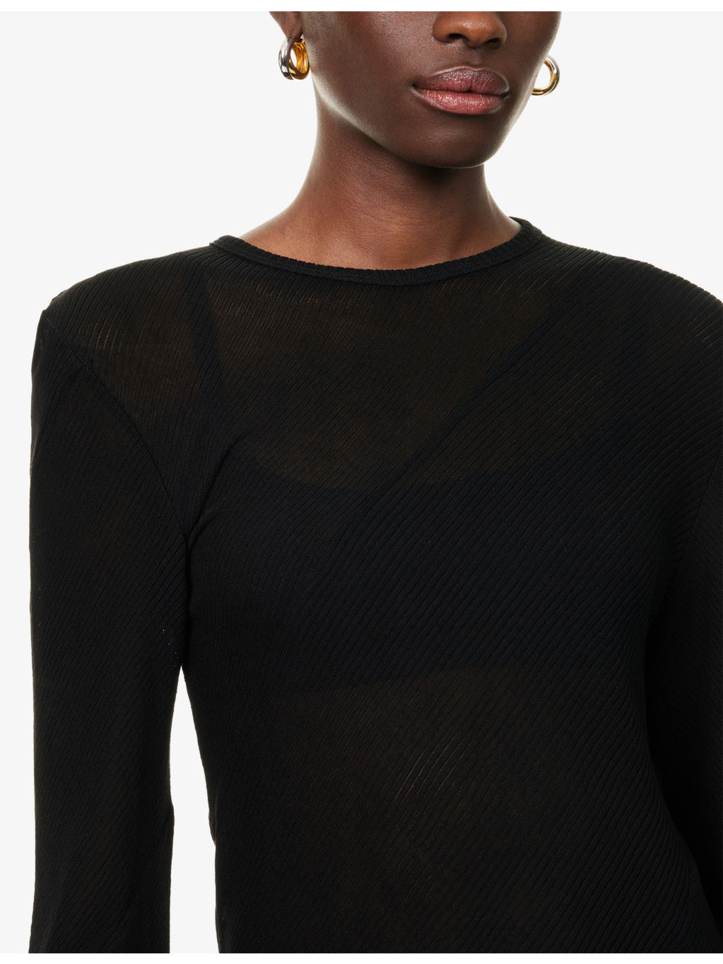 Spiral Embroidered-Logo Knit Top - 5