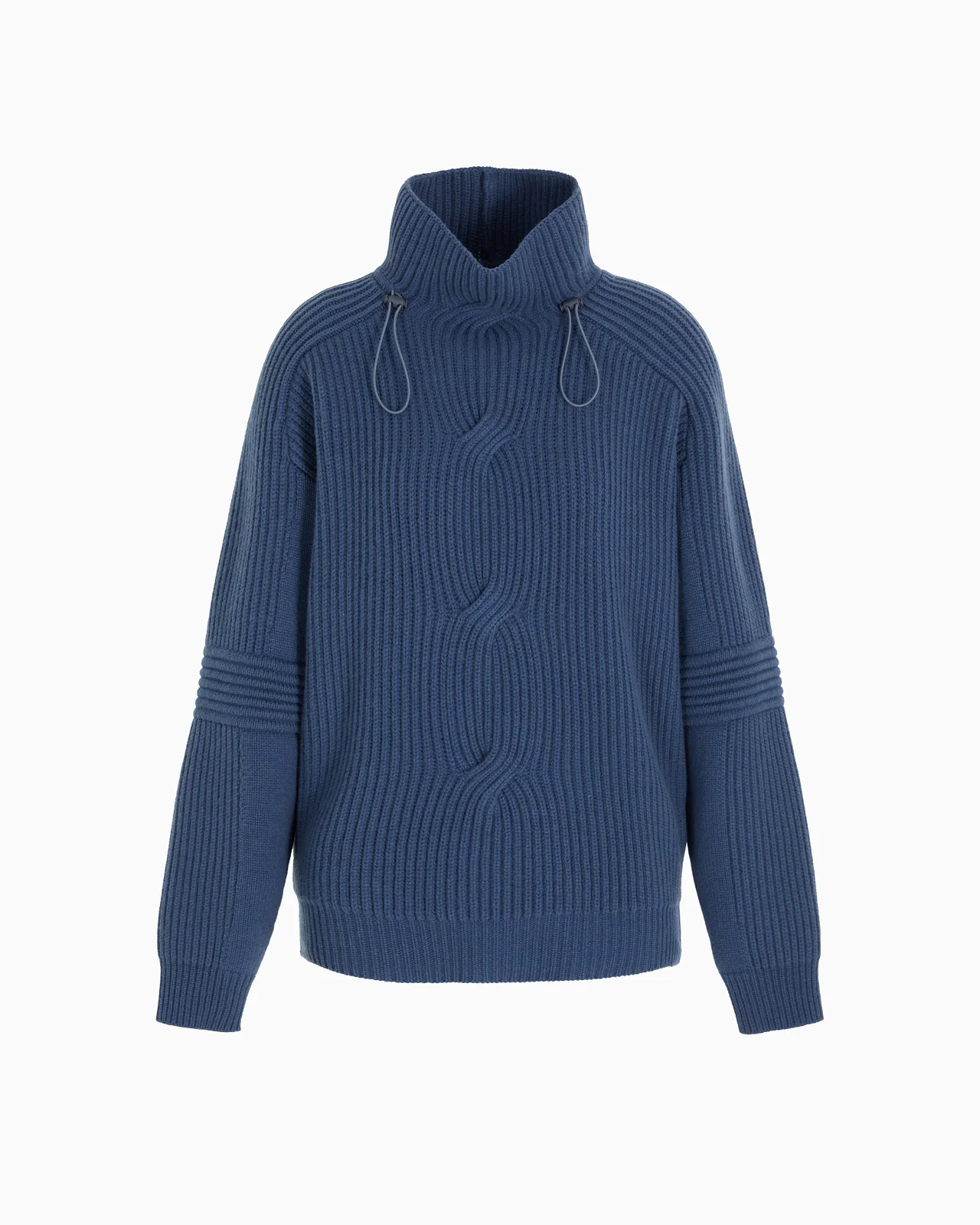 GIORGIO ARMANI NEVE RIBBED CASHMERE MOCK-NECK JUMPER - 1
