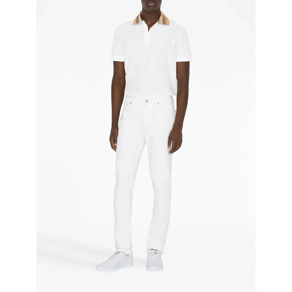 Burberry White Polo Shirts Men - 2