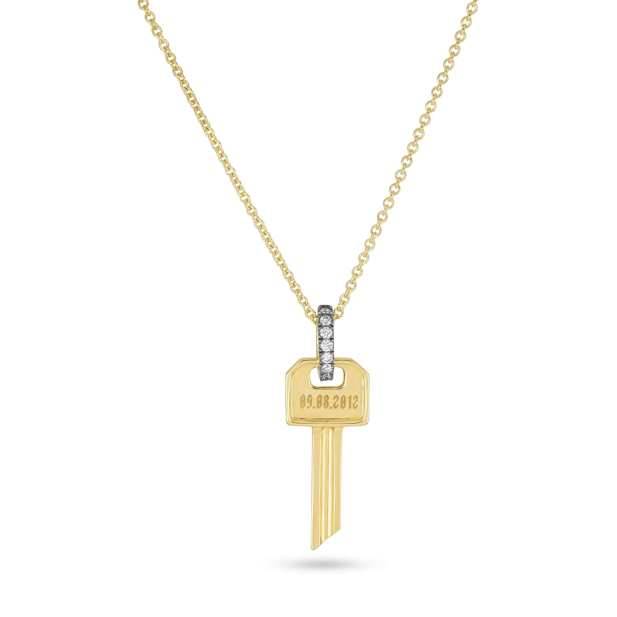 Almost Forever Pave Key Necklace - 1