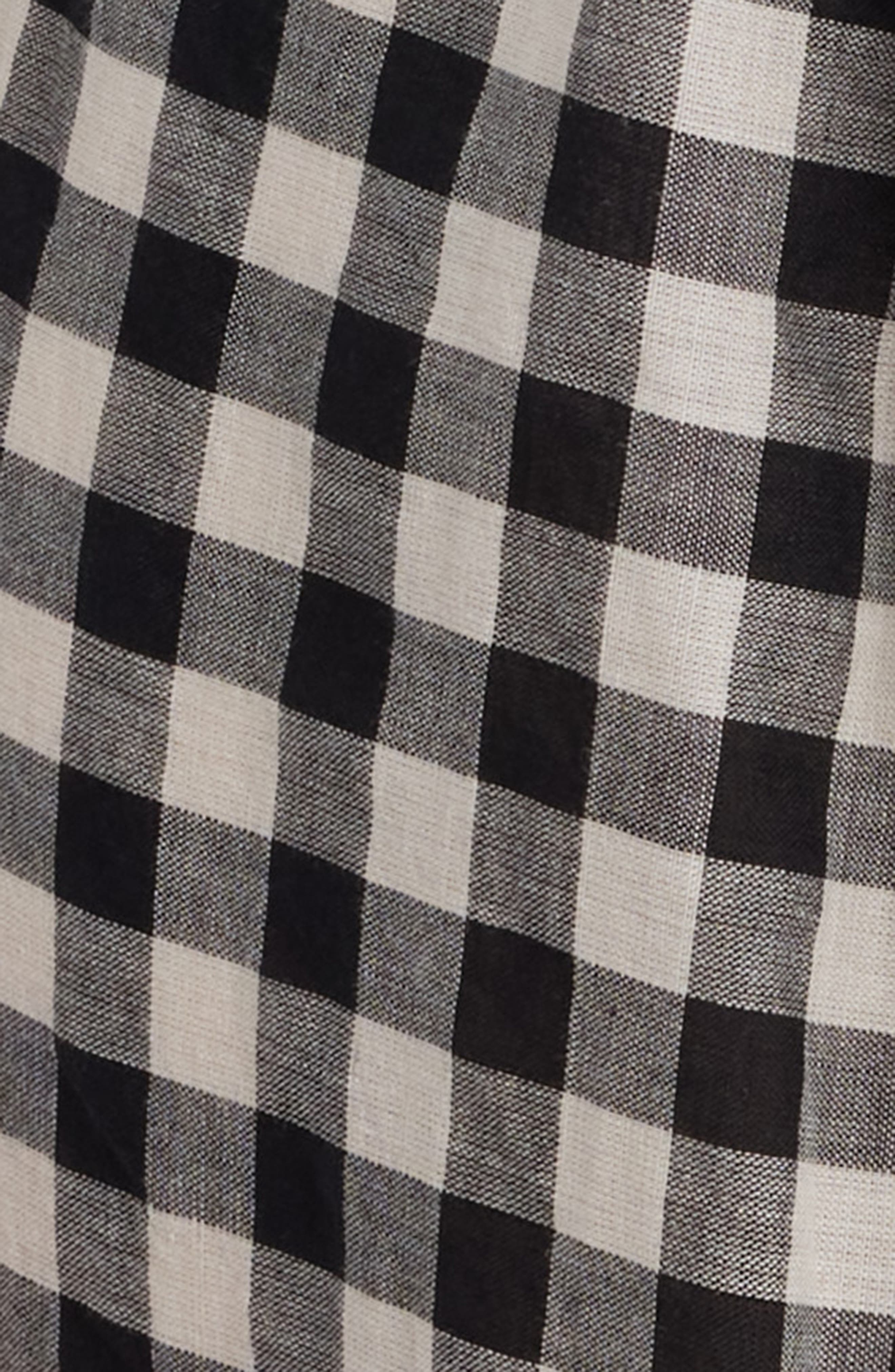 DÔEN Ischia Gingham Convertible Organic Cotton Maxi Dress in Noir Greta Gingham at Nordstrom - 6
