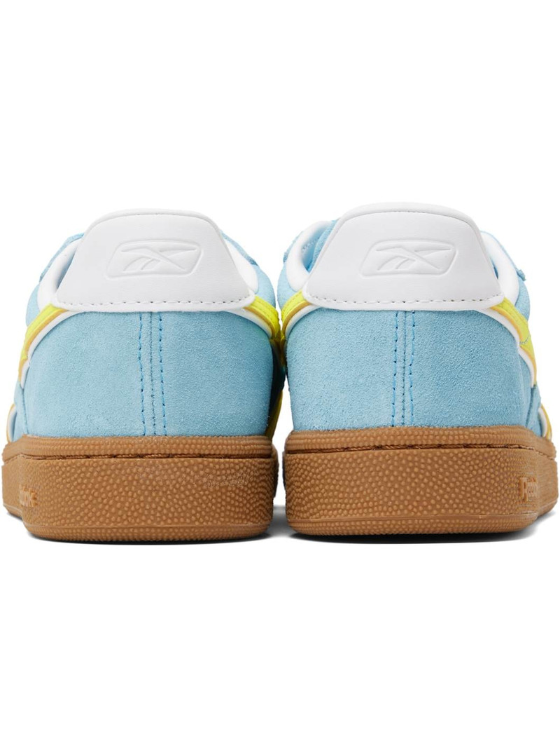 Reebok Blue & Yellow Club C Grounds UK Sneakers outlook