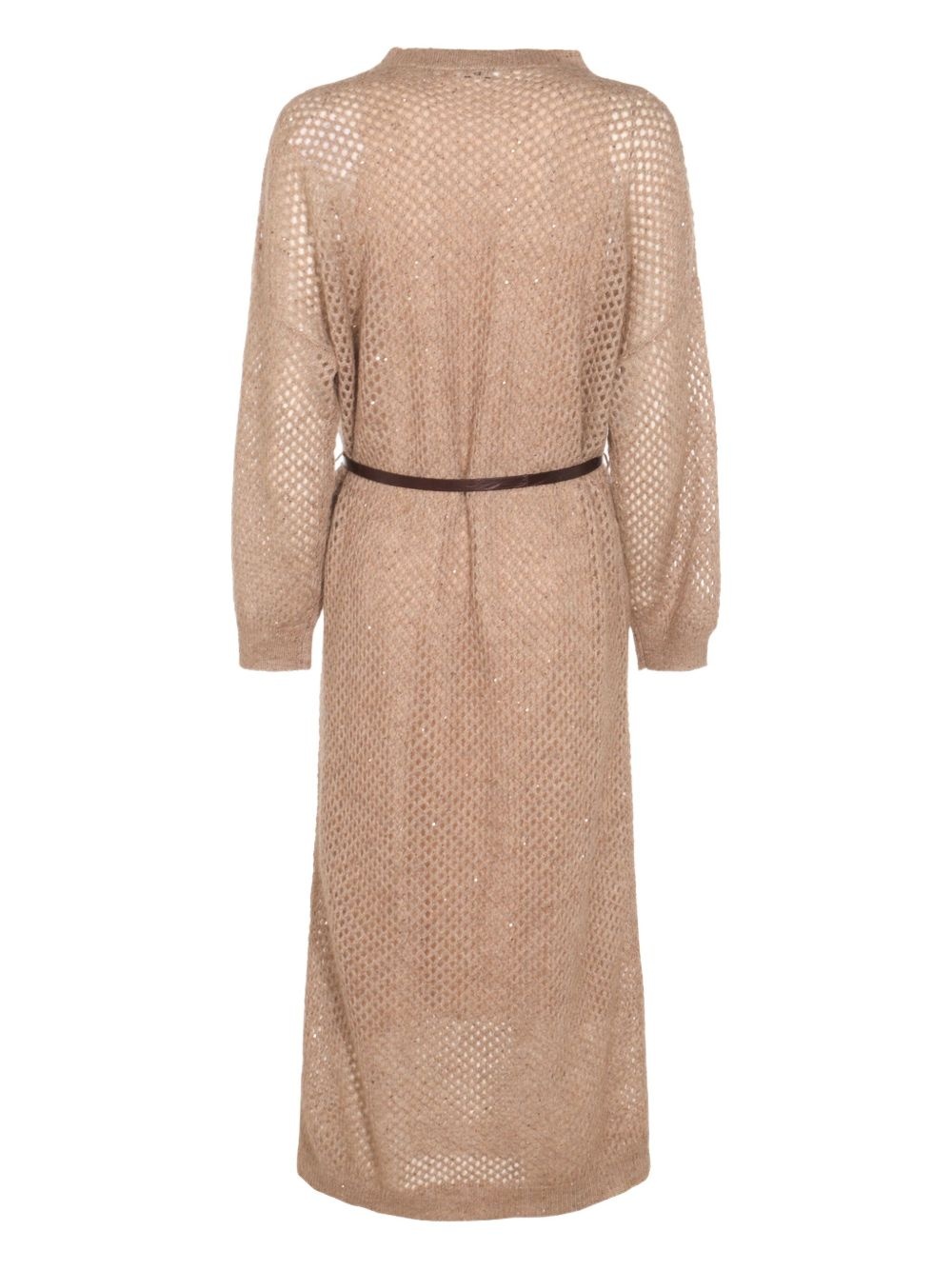 open-knit midi dress - 2