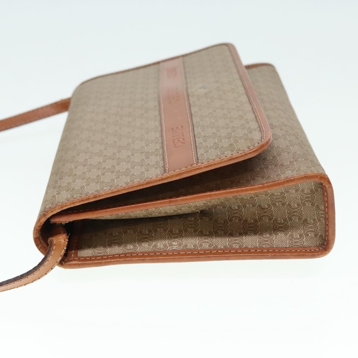 CELINE Macadam Canvas Shoulder Bag Pvc Beige - 5