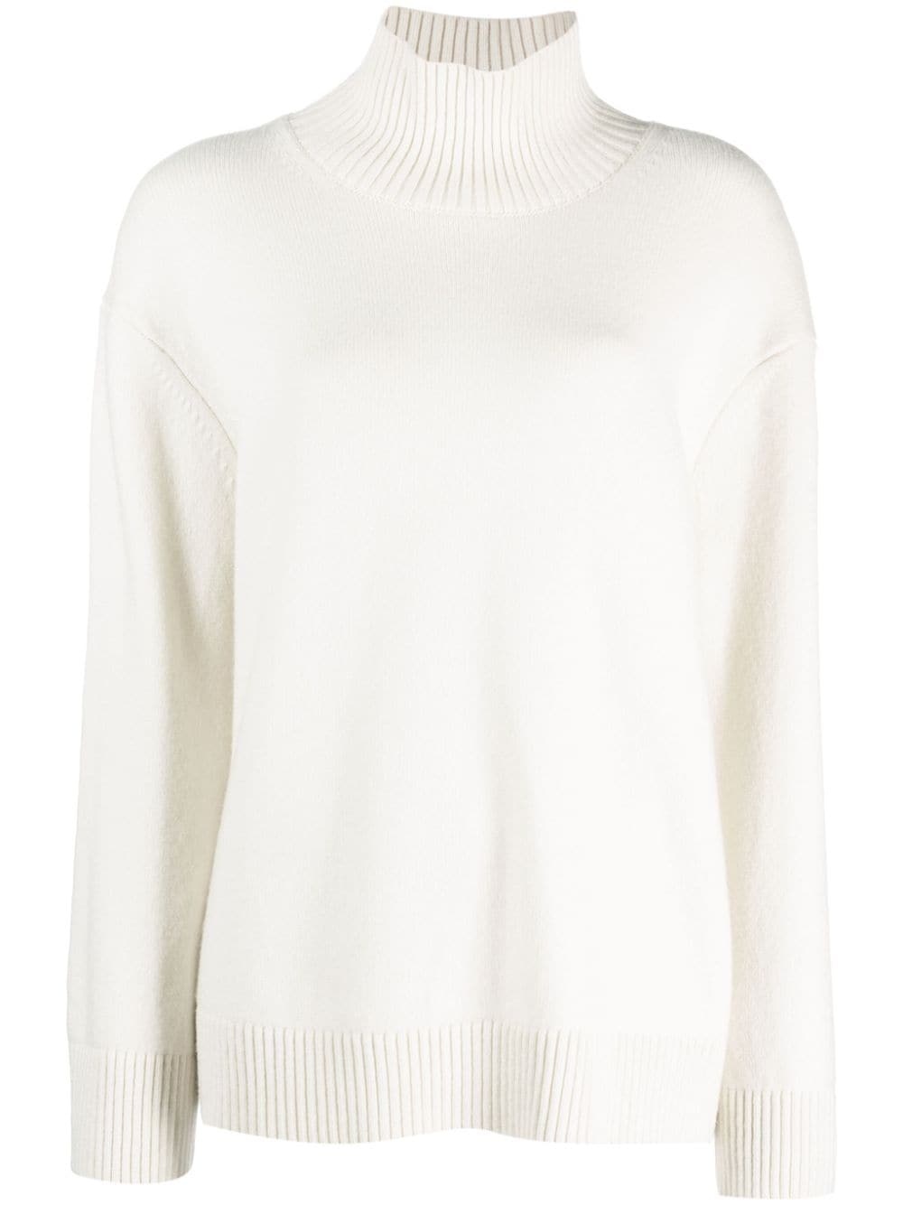 ribbed-detail cashmere jumper - 1