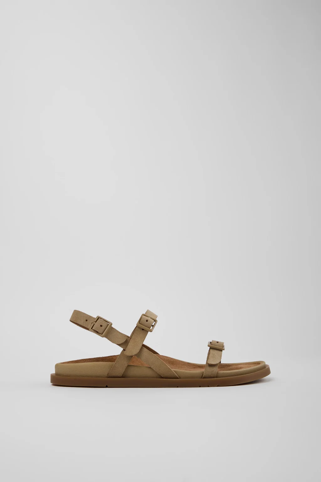 Lluc Sandal Brown Suede Leather Sandals for Women. - 1