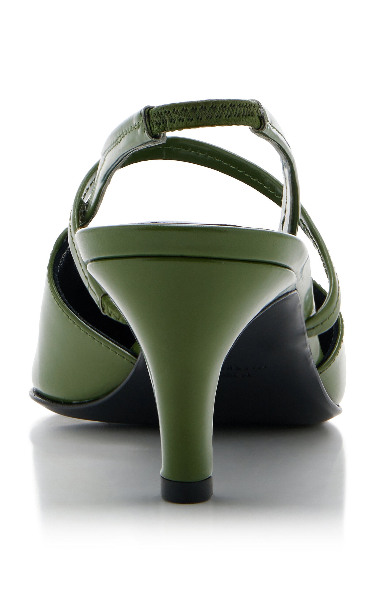 The Sharp Leather Slingback Pumps green - 5