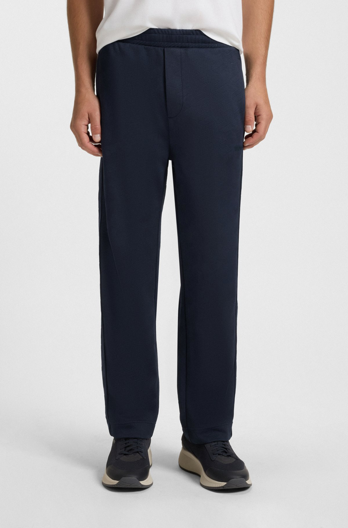 REGULAR-FIT TRACKSUIT BOTTOMS WITH QUILTED JACQUARD - 2