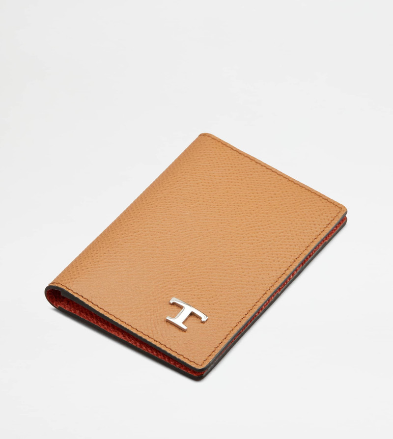 CARD HOLDER IN LEATHER - BROWN 4
