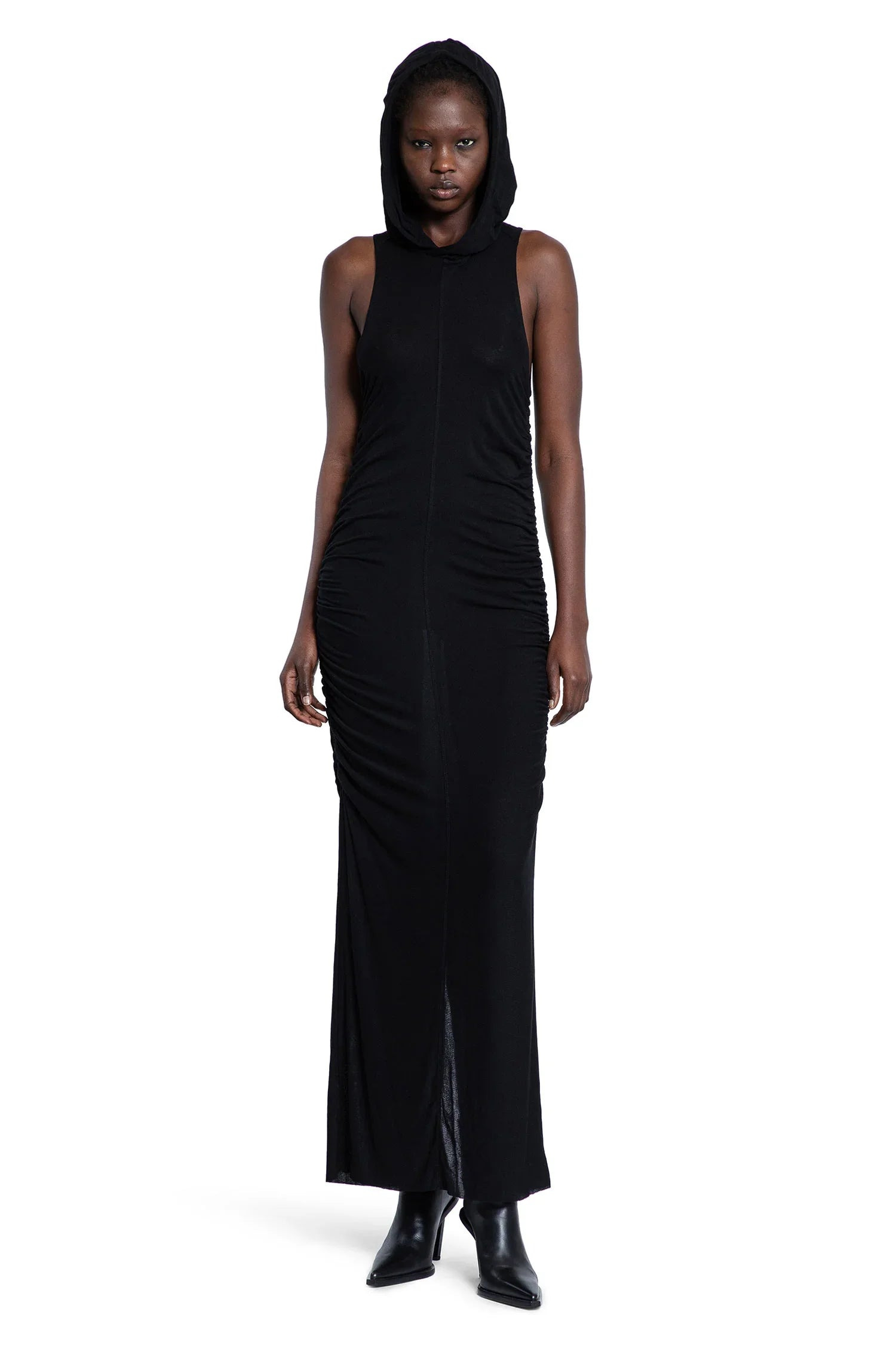 Ultra-Light-Viscose-Hooded-Long-Dress - 1