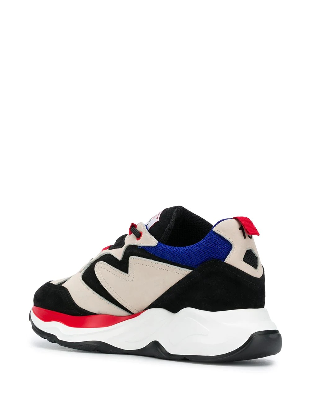 contrast panel low-top sneakers - 3