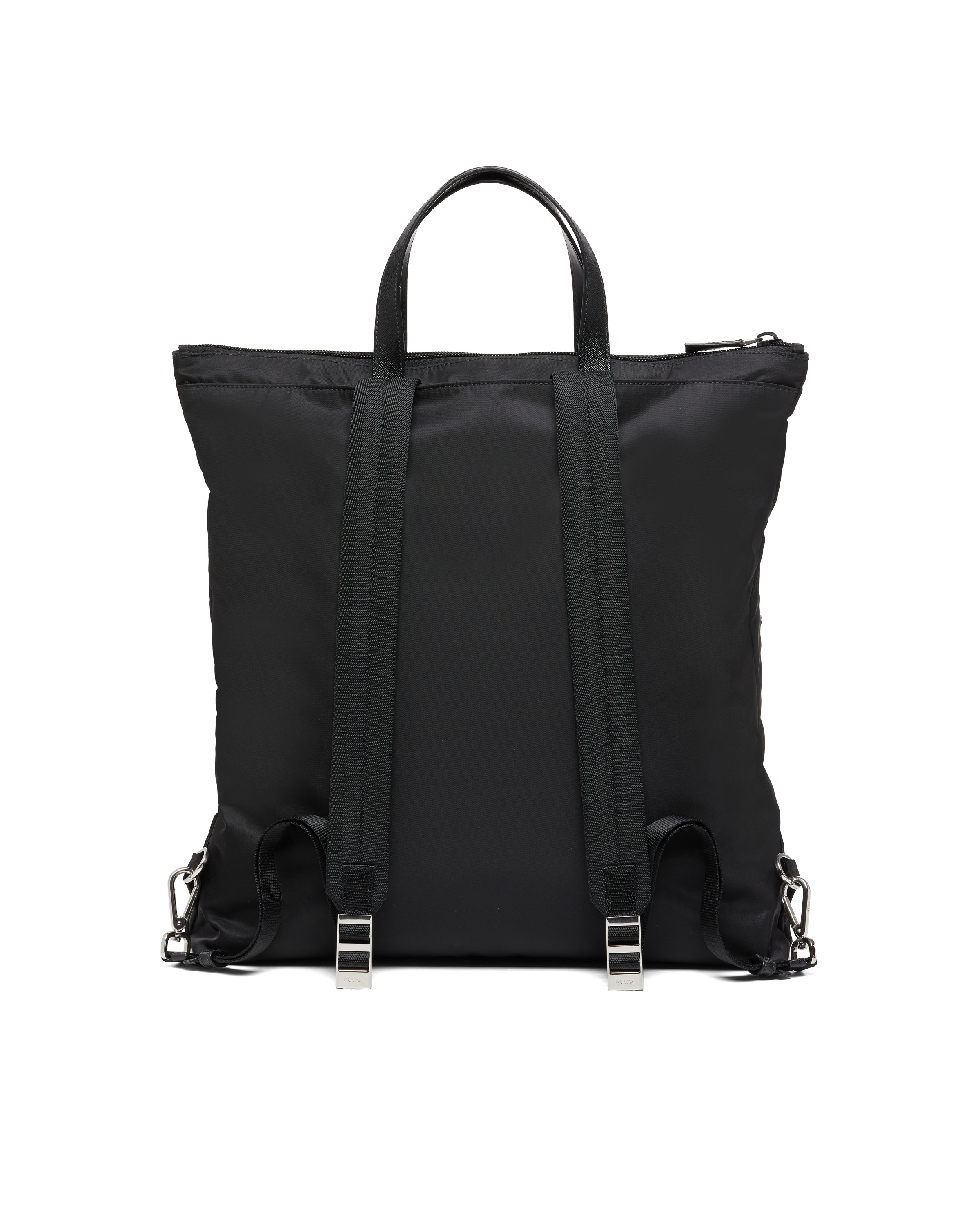 Re-Nylon and Saffiano leather tote - 3