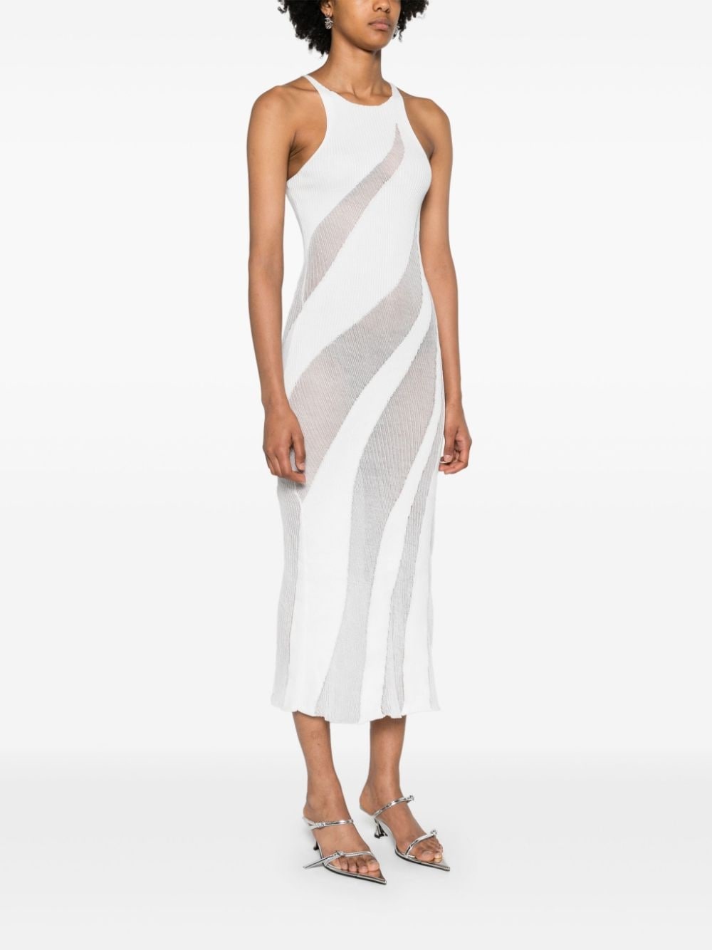 Walking sheer-panels maxi dress - 3
