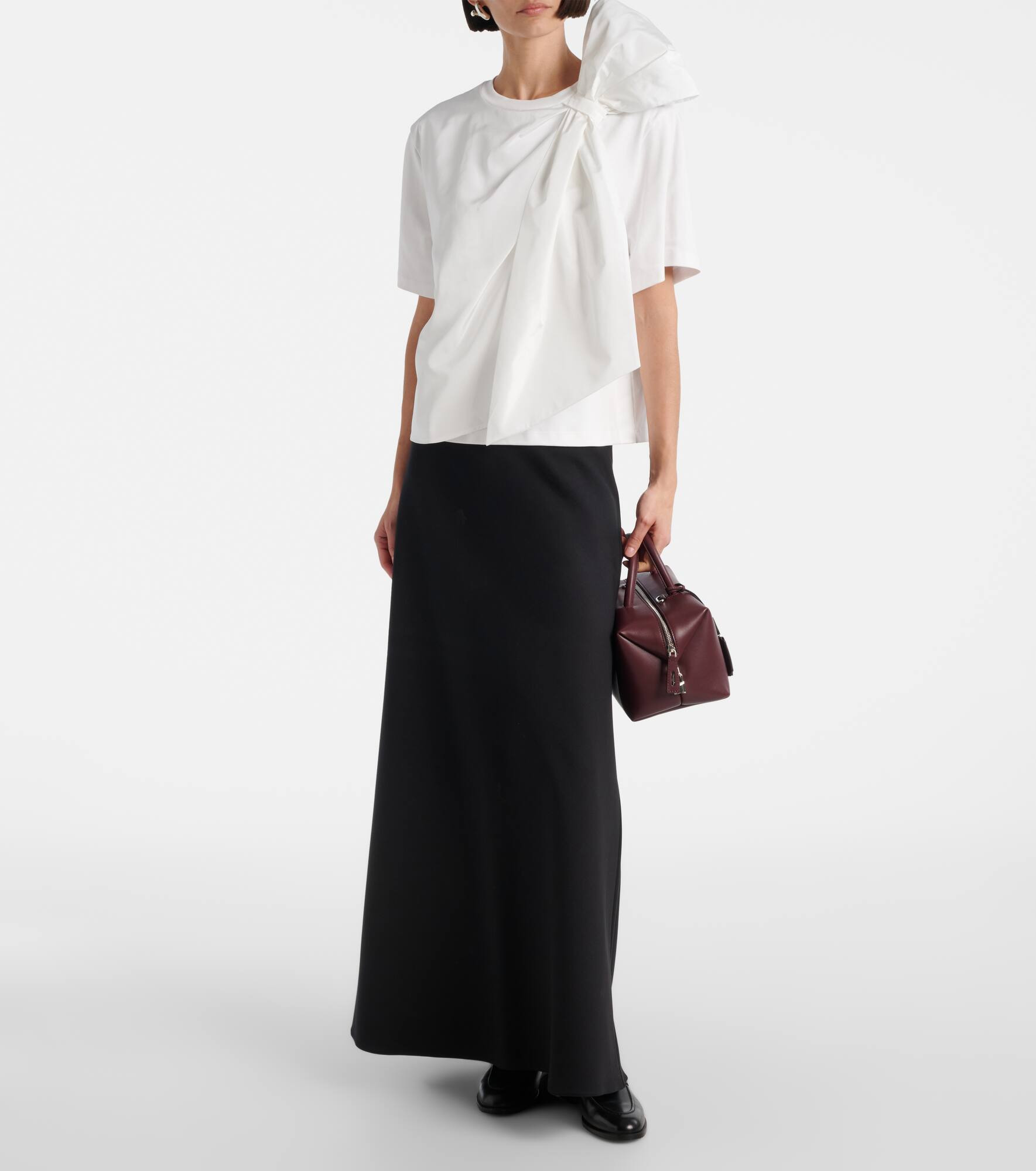 Colle bow-detail cotton jersey T-shirt - 2