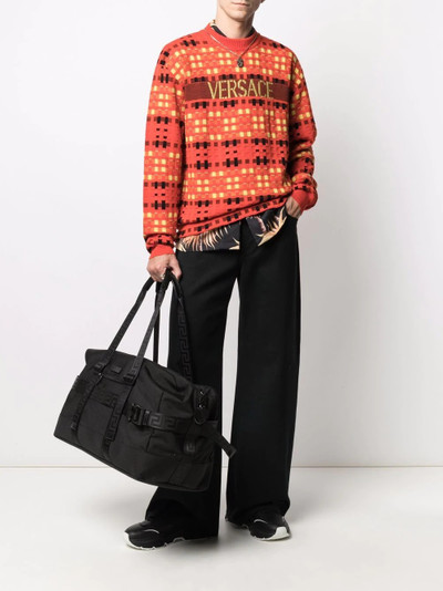 VERSACE Greek Key-tape holdall outlook