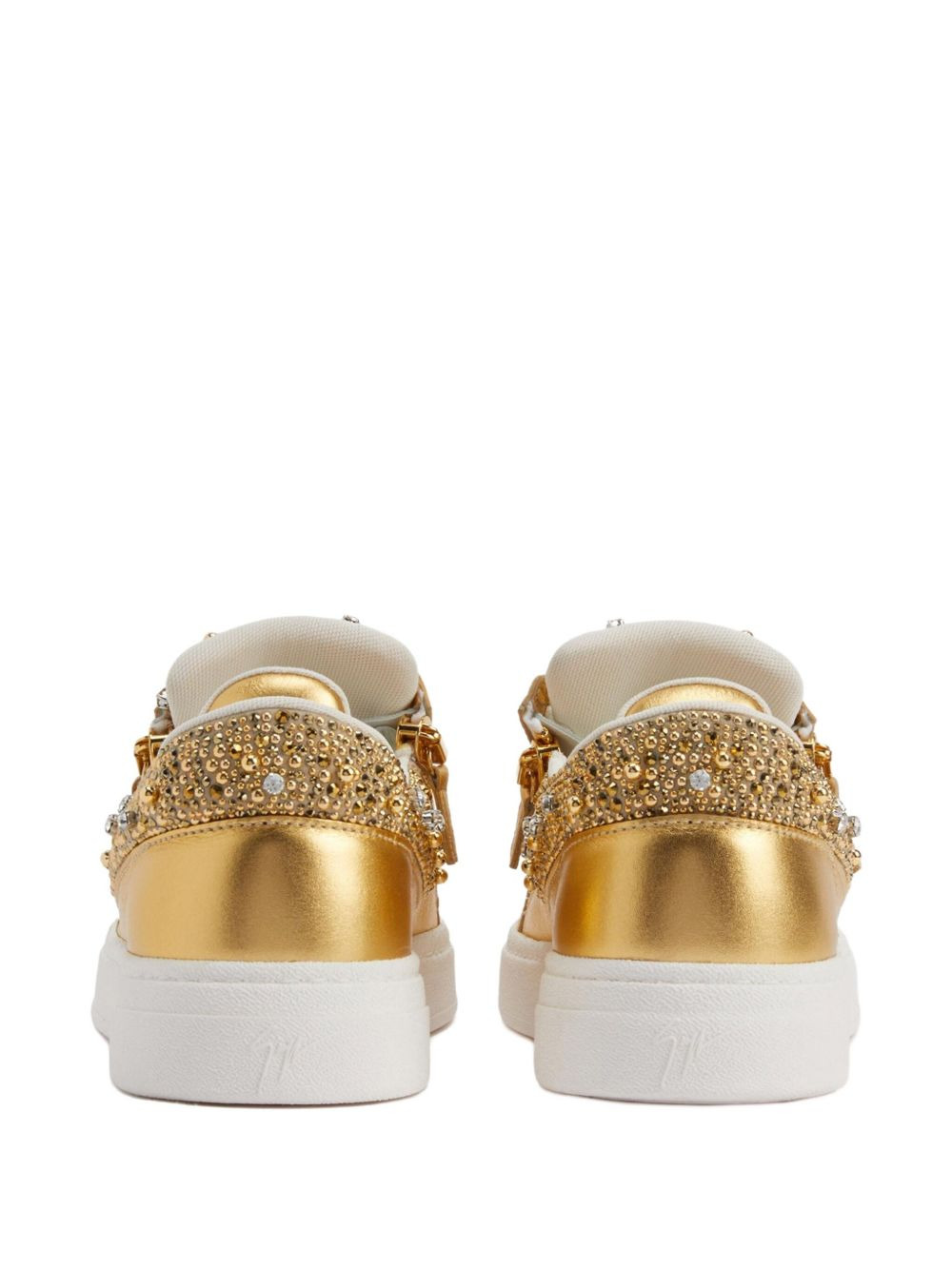 embellished zip low-top sneakers - 2