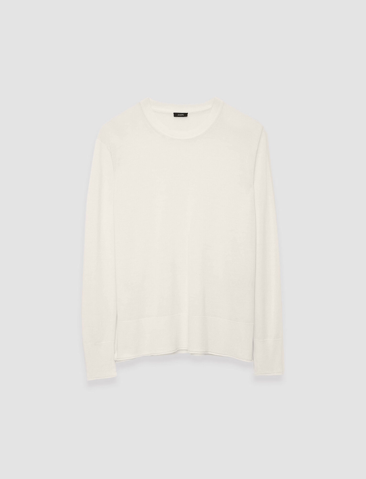 Super Fine Merino Silk Round Neck Jumper - 1