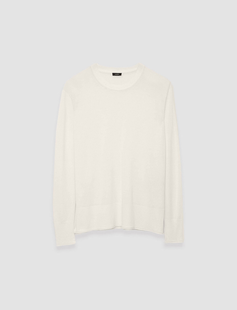 Super Fine Merino Silk Round Neck Jumper - 1