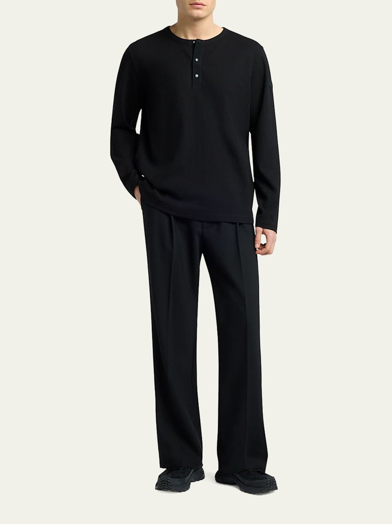 Moncler Men's Matte Black Belted Twill Trousers outlook