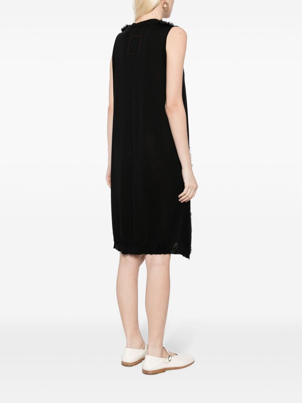frayed sleeveless minidress - 7