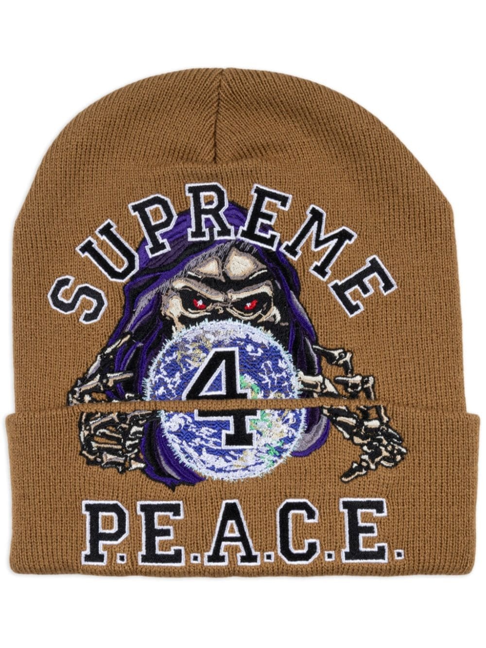 Peace embroidered beanie - 1