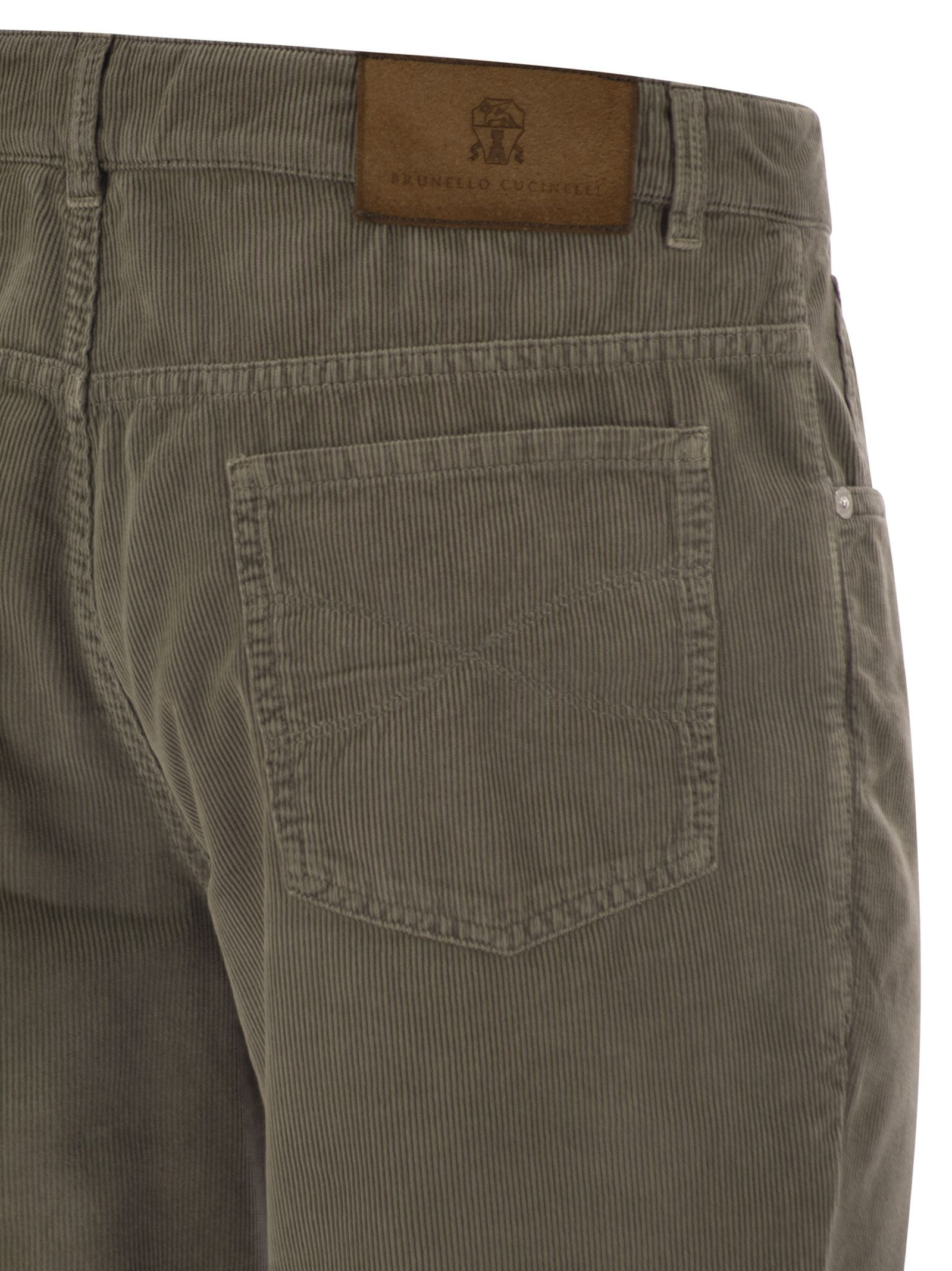 Brunello Cucinelli Men Five-Pocket Italian Fit Trousers In Garment Dyed Cotton Corduroy - 4