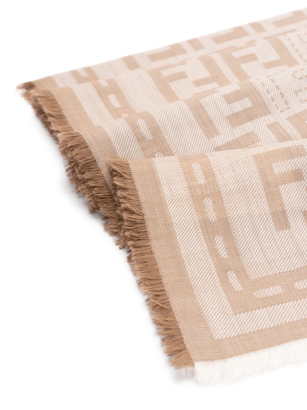 monogram-pattern scarf - 3