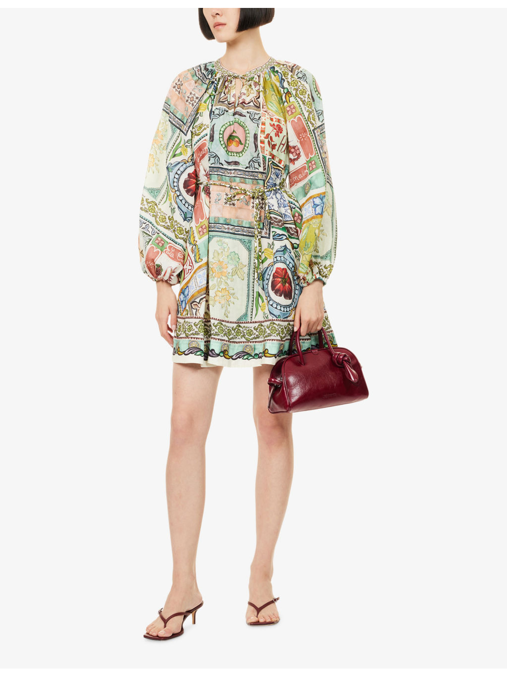 Tommasina Floral-Print Ramie Mini Dress - 2
