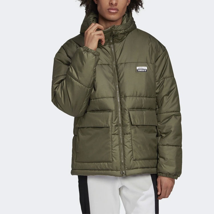 adidas originals Windproof Long Sleeves hooded Jacket Green ED7219 - 3