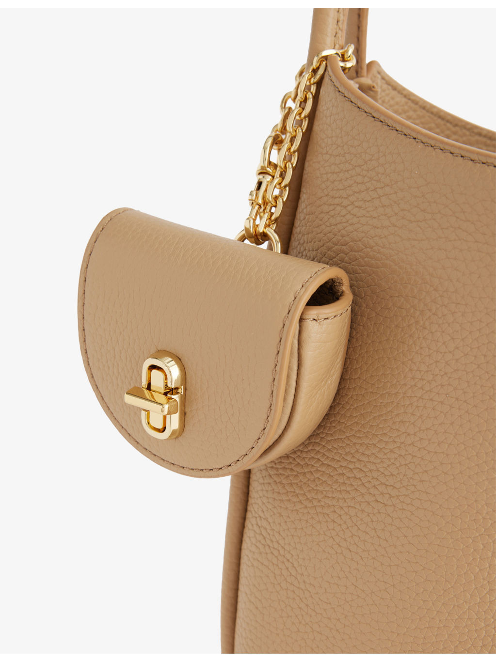 Large Crescent Leather Tote Bag - 4