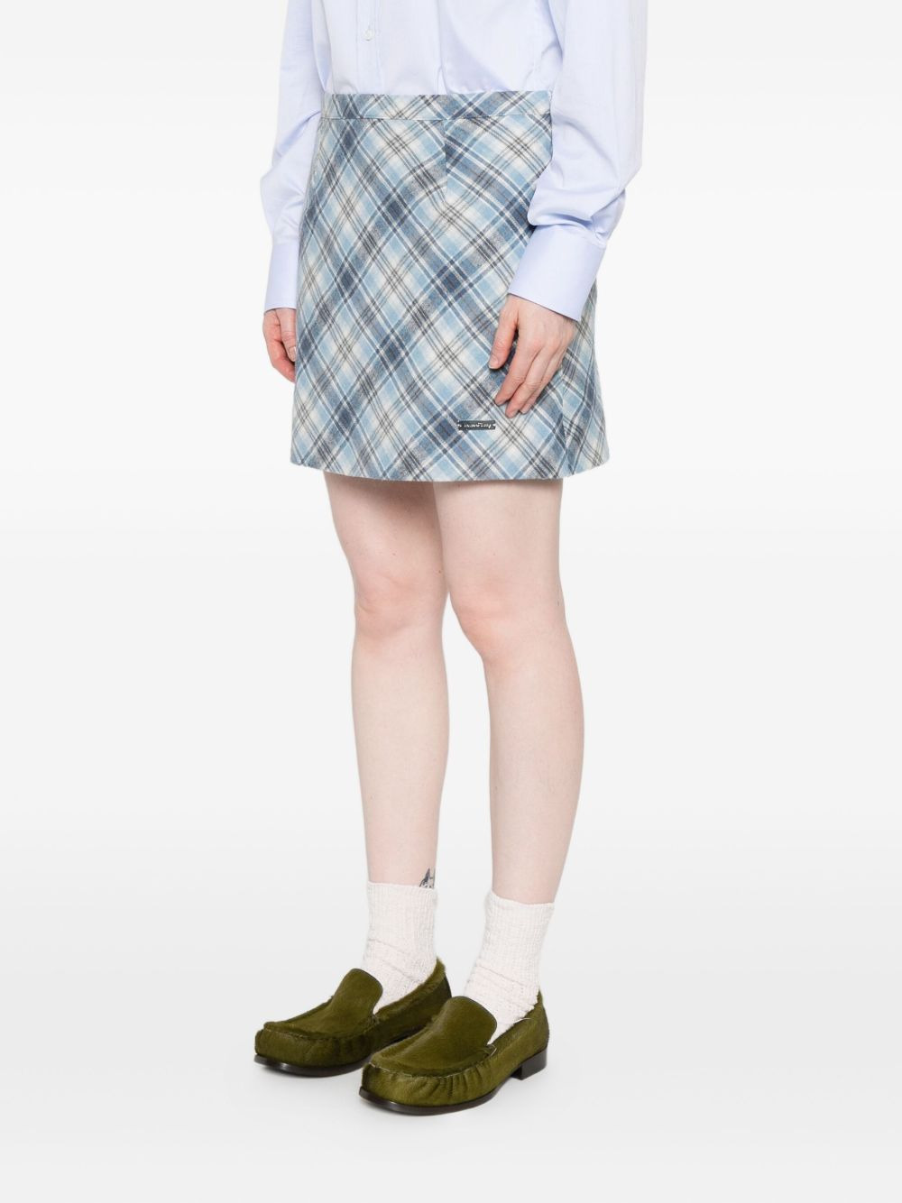 Heritage plaid bias-cut mini skirt - 3