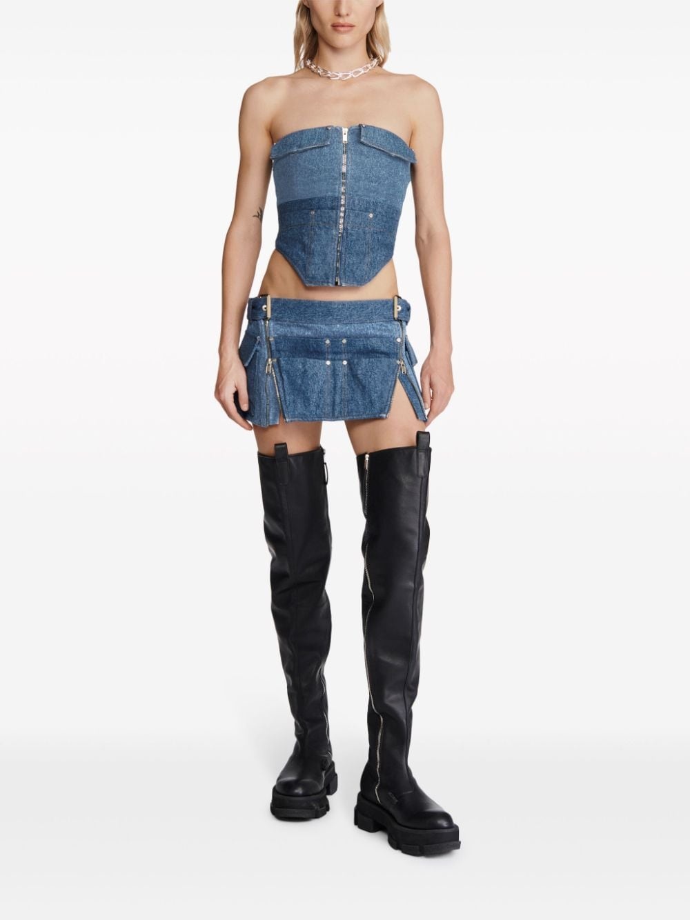 denim toolbelt skirt - 2