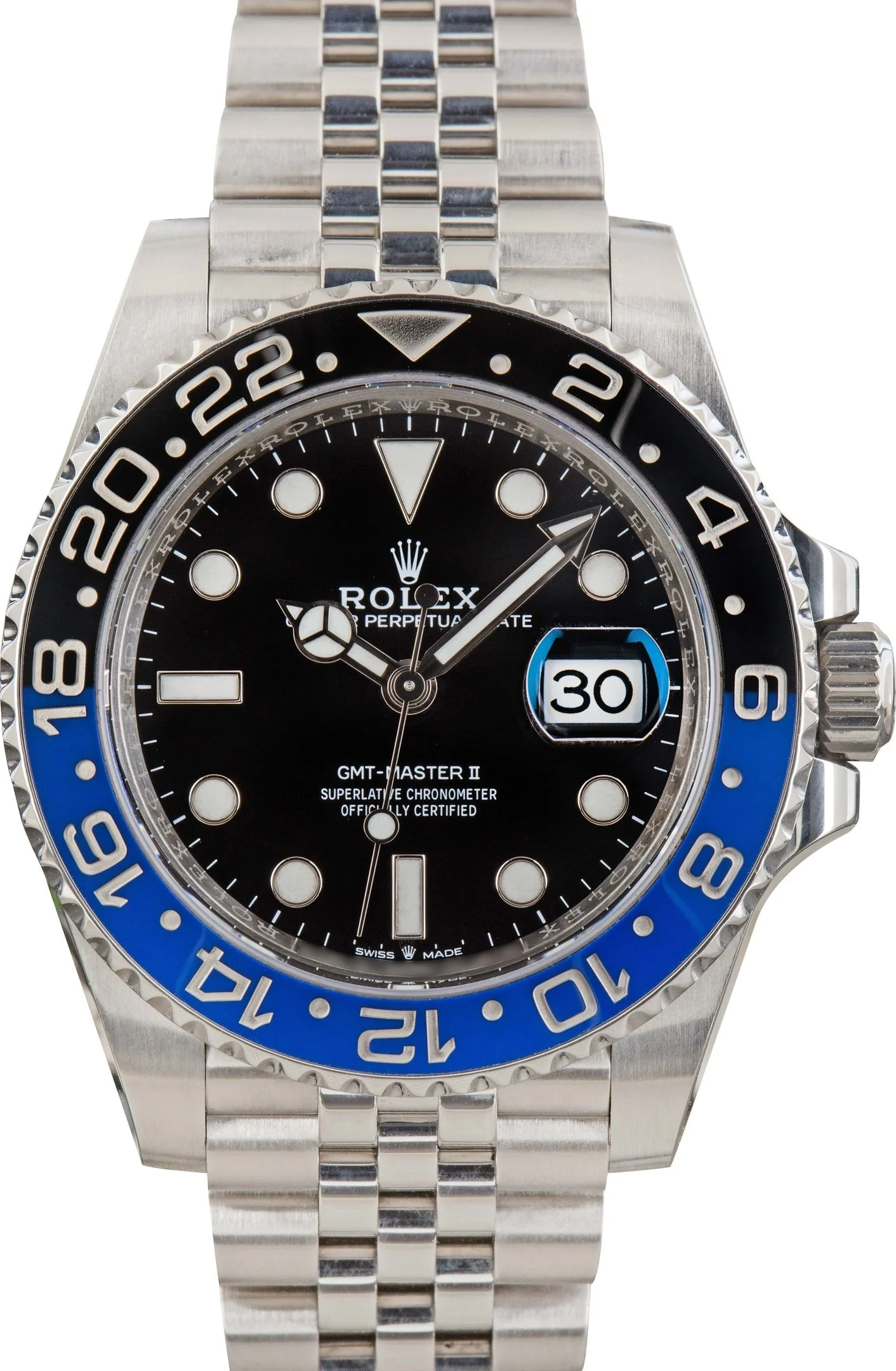 Rolex GMT-Master II Batgirl 126710BLNR Jubilee Band - 1