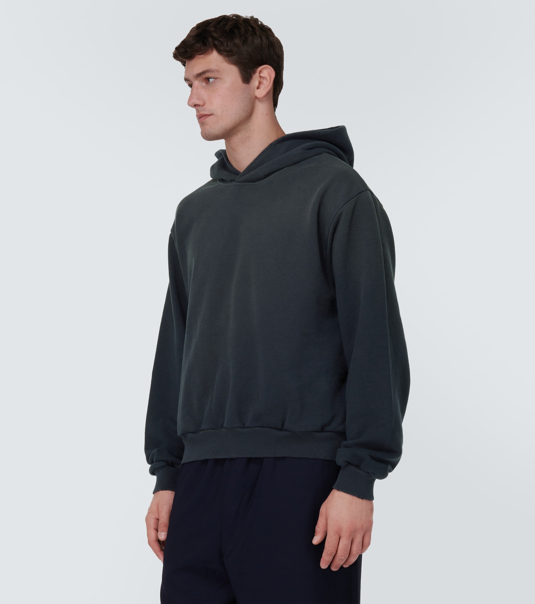 Logo cotton-blend hoodie - 3