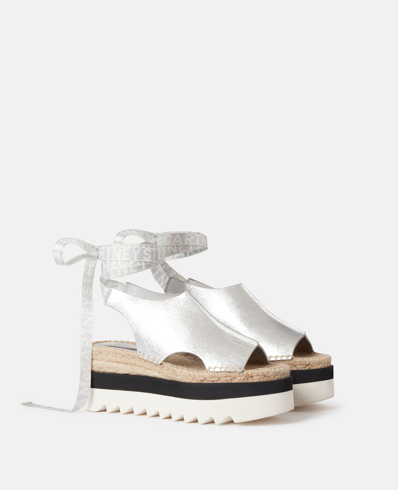 Stella McCartney Gaia Metallic Platform Espadrilles outlook