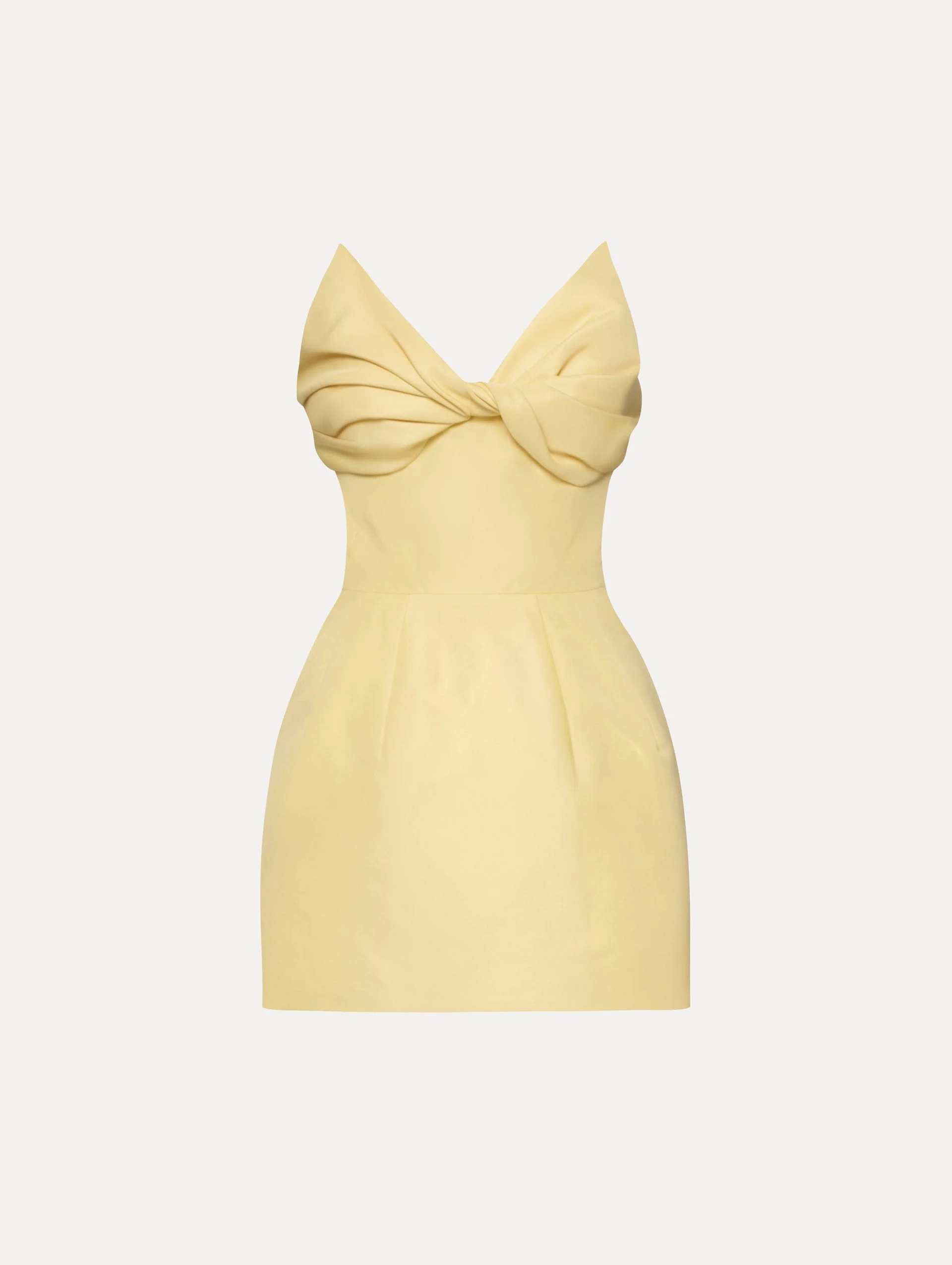 BOW-DETAILED FAILLE COCKTAIL DRESS - 1