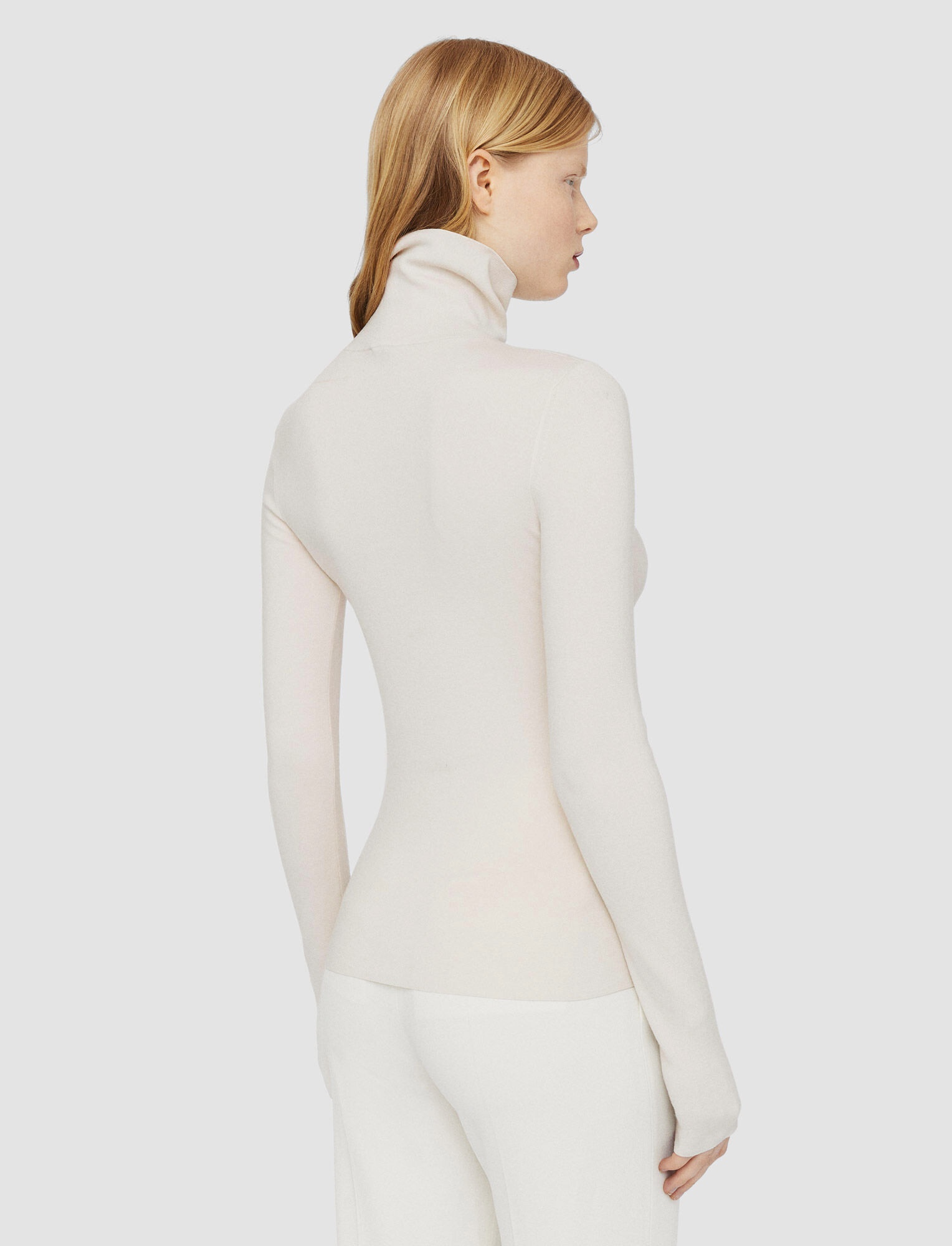 Silk Stretch High Neck Top - 4