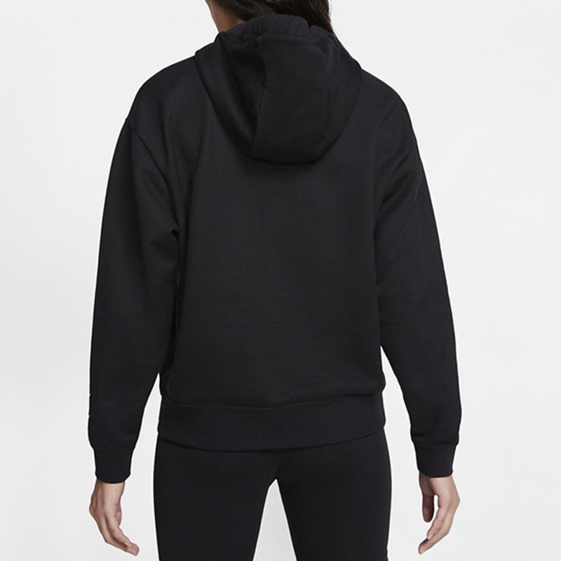 (WMNS) Nike Womens Swoosh French Terry Hoodie 'Black' CJ3762-010 - 2