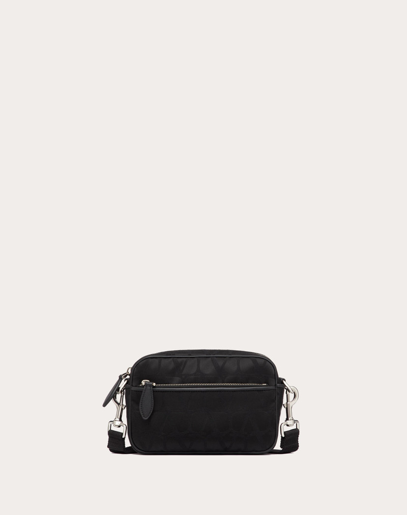 TOILE ICONOGRAPHE SHOULDER BAG IN TECHNICAL FABRIC WITH LEATHER DETAILS 1