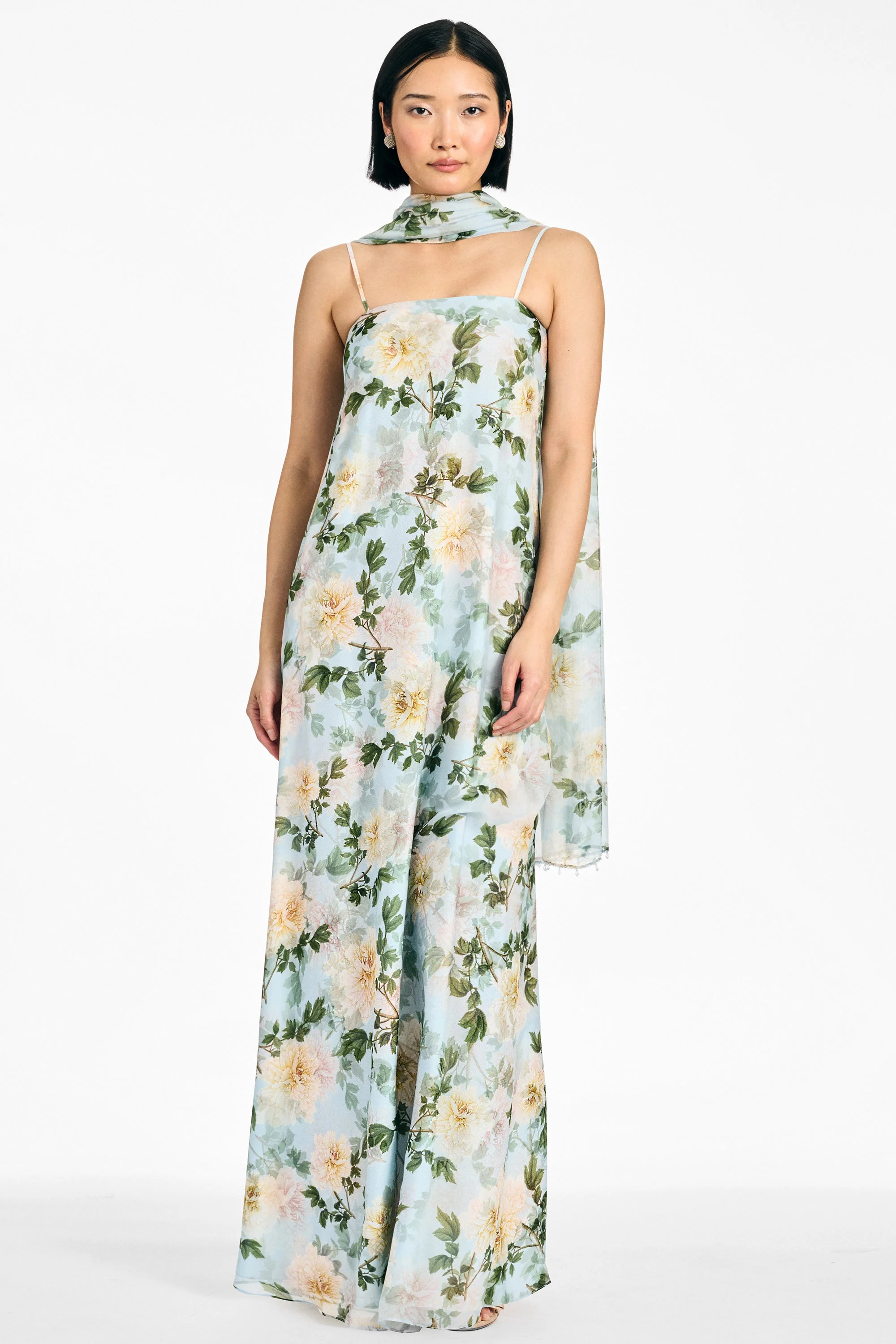 SHELBY GOWN - CLOUD BLUE PEONY - 1