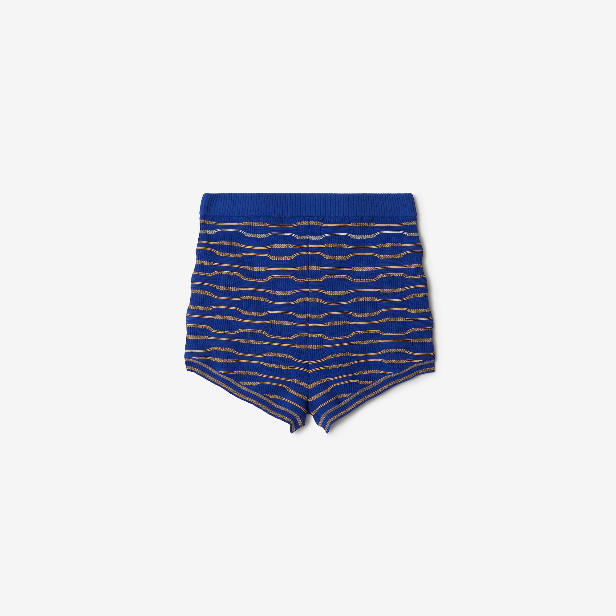 Striped Cotton Blend Shorts - 5