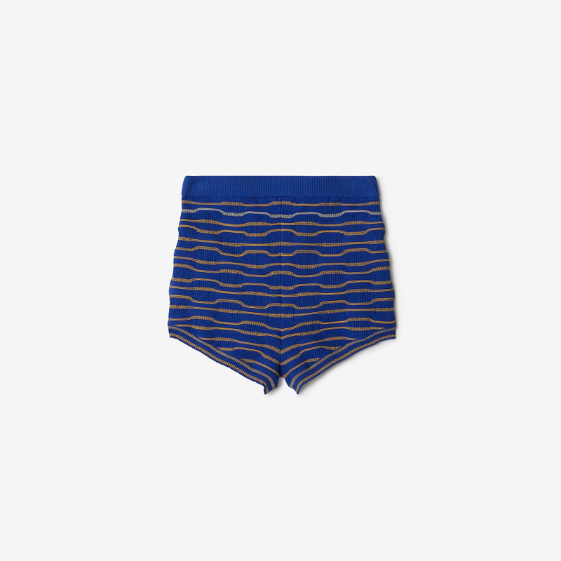 Striped Cotton Blend Shorts 5