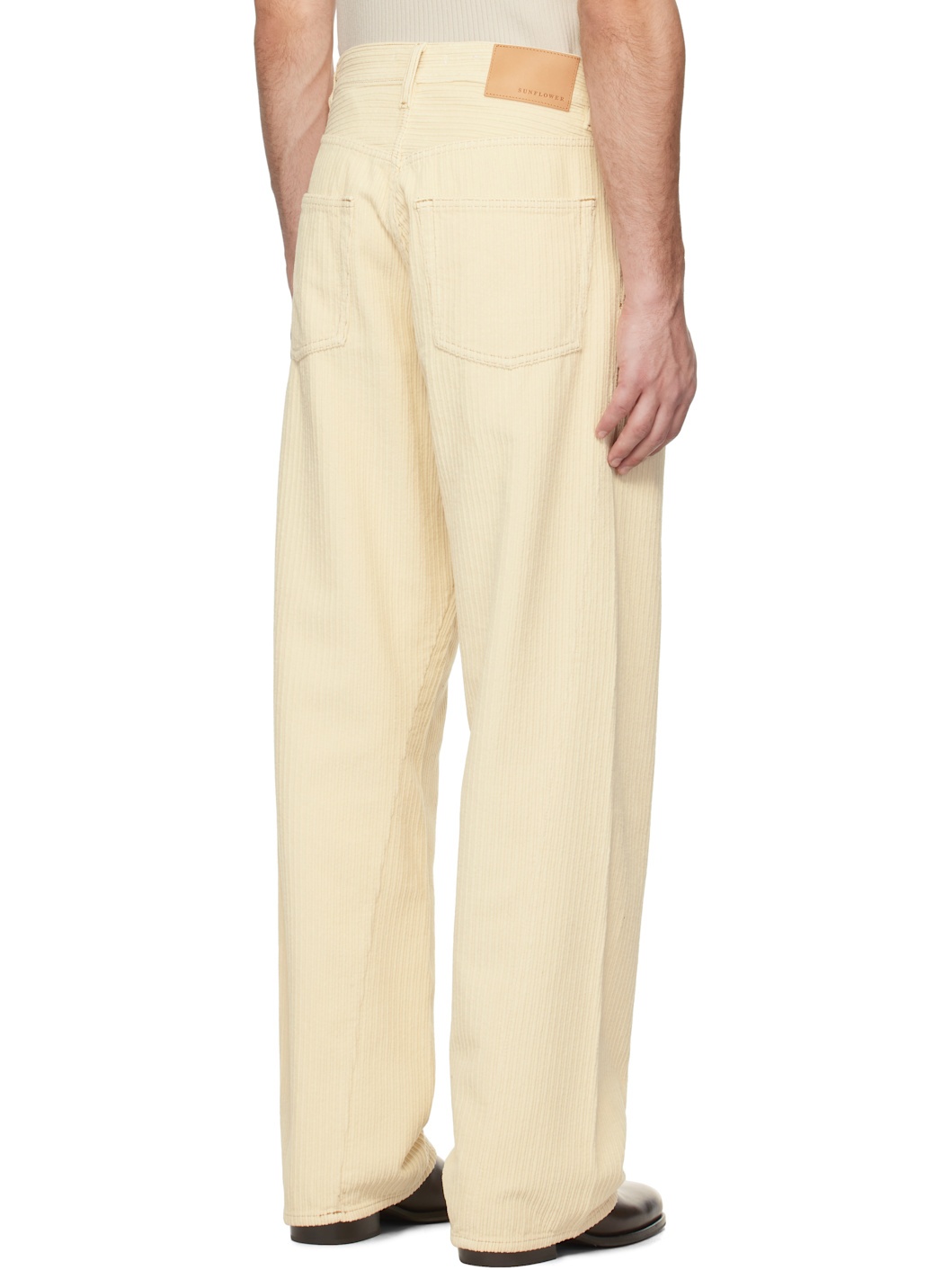 Off-White Wide Twist Cord Trousers - 3