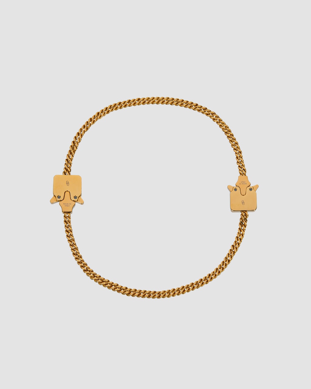 DOUBLE BUCKLE MINI CUBIX CHAIN NECKLACE - 2